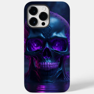 Coque Pour Pour iPhone 14 Pro Max crâne de feu violet cool