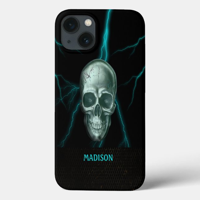 Coques Case-Mate iPhone Crâne de foudre humain (Verso)