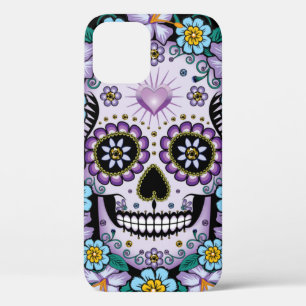 Case-Mate iPhone Case Crâne de sucre pourpre aux fleurs