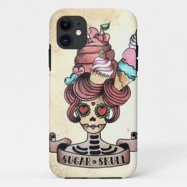 Coques Case-Mate iPhone Crâne doux sucré (Dos)