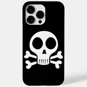 Coque Pour Pour iPhone 14 Pro Max crâne effrayant sur fond noir