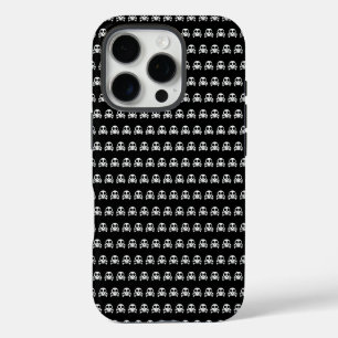 Coques iPhone 16 Pro crâne effrayant sur fond noir