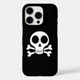 Coques iPhone 16 Pro crâne effrayant sur fond noir