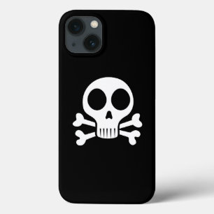 Case-Mate iPhone Case Crâne éffrayant sur un arrière - plan noir