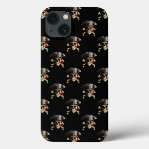 Etui iPhone 13 Crâne et chapeau de pirate