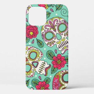 Case-Mate iPhone Case Crâne et fleurs mexicaines, sans soudure.