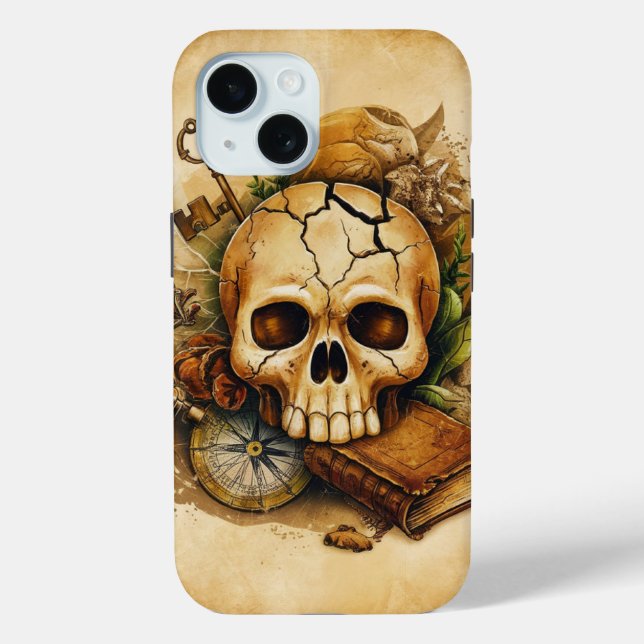 Coques Case-Mate iPhone Crâne Fêlé Vintage (Verso)