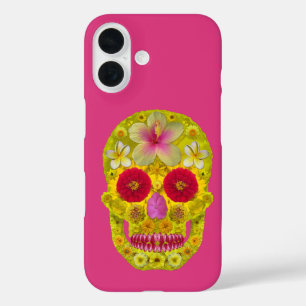 Coques iPhone 16 Crâne Fleur 8