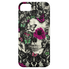 Coques Pour iPhone Crâne gothique victorien de dentelle avec des