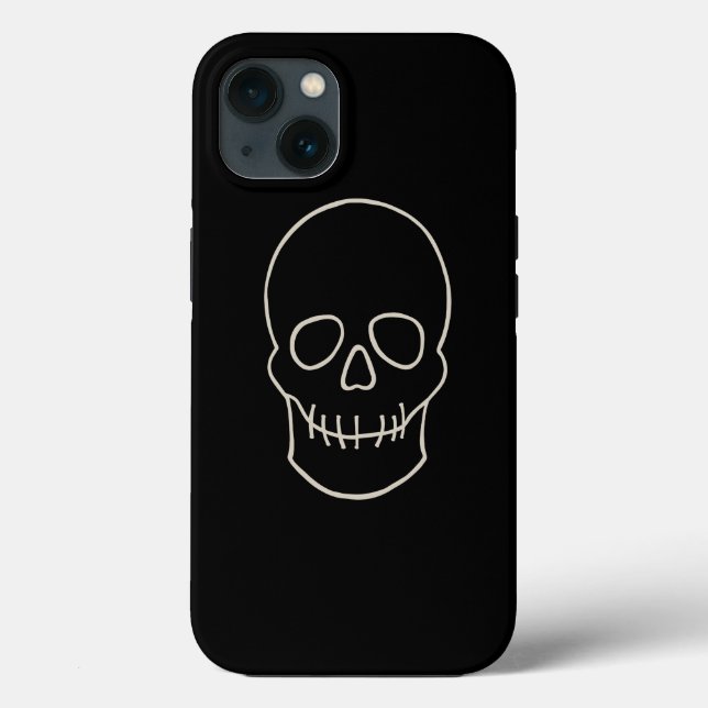 Coques Case-Mate iPhone Crâne - Noir de chauve-souris et Blanc d'os (Verso)