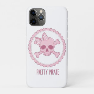 Case-Mate iPhone Case Crâne Rose Pastel Mignon avec Nœud et Os de la Mor