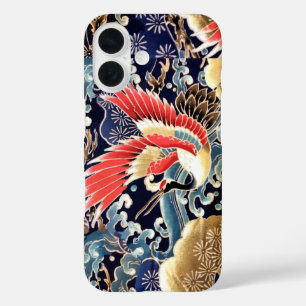 Coques iPhone 16 CRANES DE VOL, VAGUES, FLEURS DE PRINTEMPS Japonai