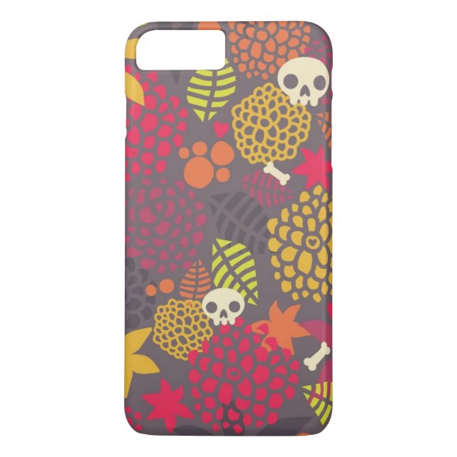 Coques Case-Mate iPhone Crânes et fleurs (Dos)