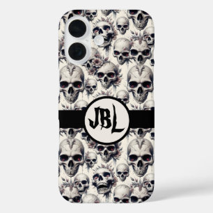 Coques iPhone 16 Crânes monochromes