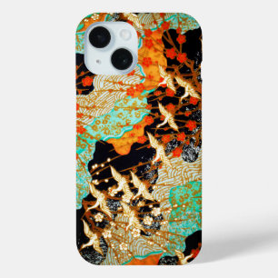 Coque Pour iPhone 15 CRANES VOLONTAIRES AVEC FLEURS PRINTEMPS Floral ja