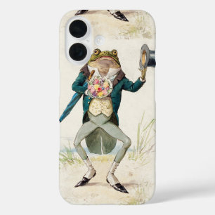 Coques iPhone 16 Crapaud élégant victorien vintage en tenue de mati