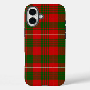 Coques iPhone 16 Plus Crawford tartan rouge vert plaid