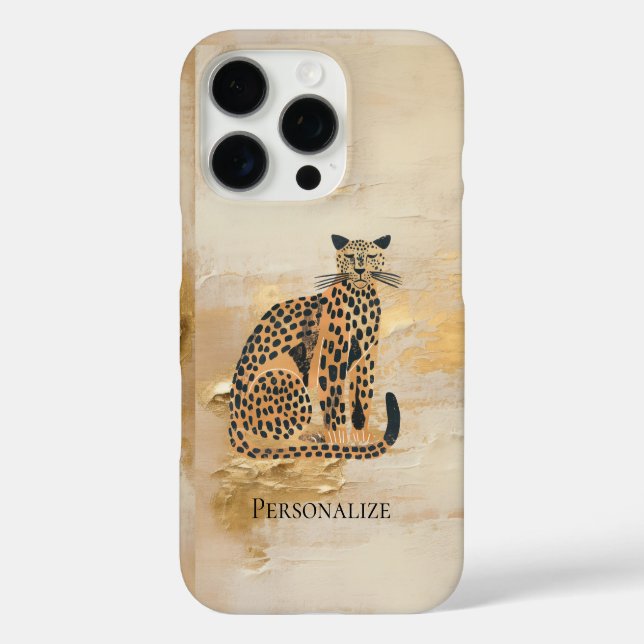 Coques Case-Mate iPhone Cream Gold Leopard Animal (Verso)