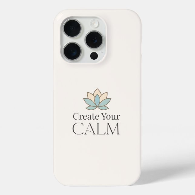 Coques Case-Mate iPhone Create Your Calm Minimal Motivational iPhone Case (Verso)