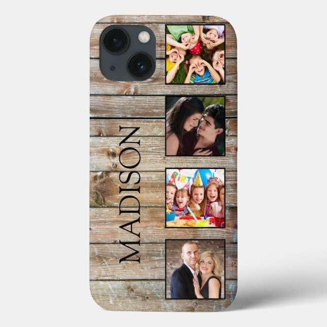 Coques Case-Mate iPhone Create Your Custom Photo Collage Rustic Farmhouse (Verso)