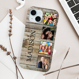 Coque Pour iPhone 15 Create Your Custom Photo Collage Rustic Farmhouse