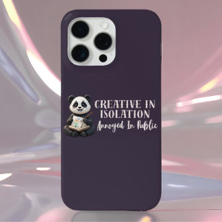Coque iPhone 15 Pro Max "Creative Panda iPhone 16 Case – Introvert Artist"