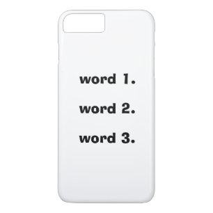 Coque iPhone 8 Plus/7 Plus Créer un texte personnalisé expression de trois mo