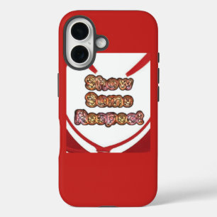 Coques iPhone 16 Créer votre propre rouge montrer un certain respec