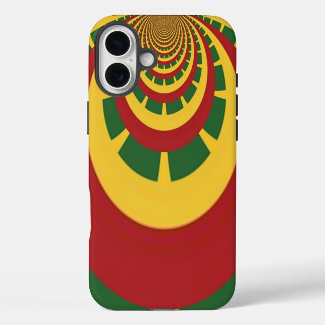 Coques Case-Mate iPhone Créez vos propres Jamaïcains rouges dorés verts (Verso)