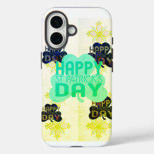 Coques iPhone 16 Créez votre propre Saint Patrick Joyeux et simple