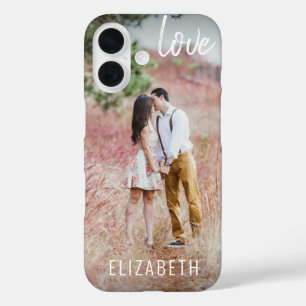 Coques iPhone 16 Créez votre propre script moderne de photo personn