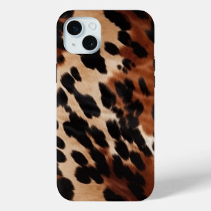 Coque iPhone 15 Mini Crème Brown noir