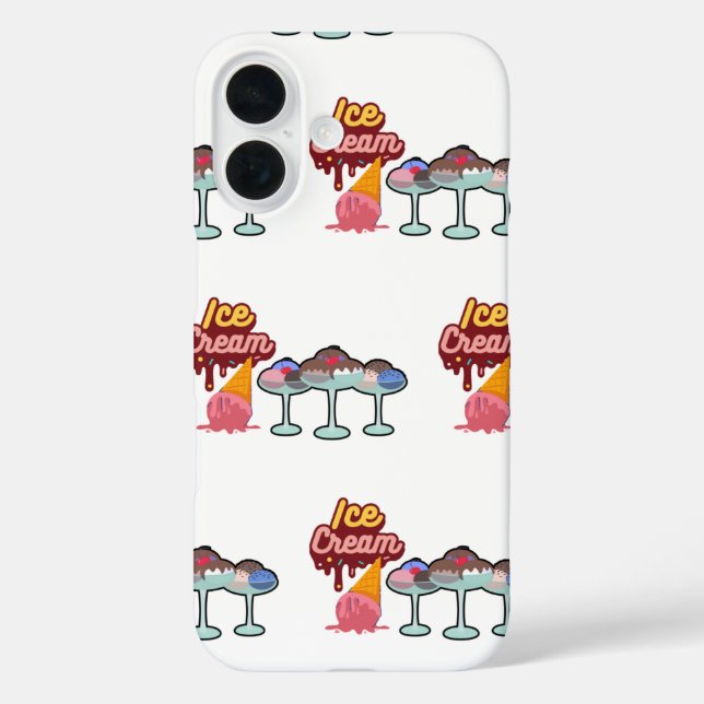 Coques Case-Mate iPhone Crème glacée fond (Verso)