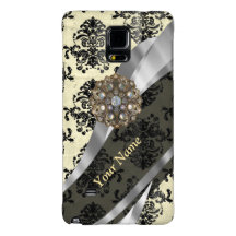 Crème personnalisée et damas noir