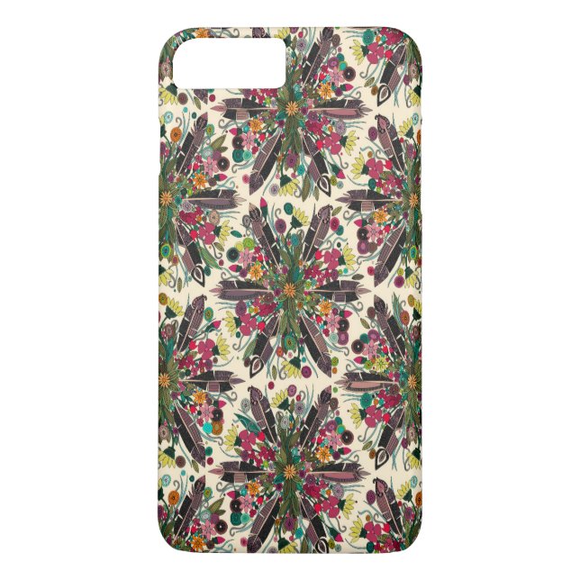 Coques Case-Mate iPhone crème posy bohème (Dos)
