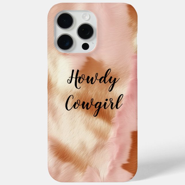 Coques Case-Mate iPhone Crème rose Tan Southwest Cowgirl Cowhide (Verso)