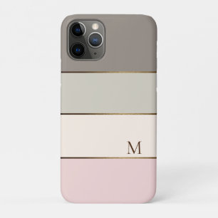 Case-Mate iPhone Case Crème rose Taupe Or Couleur Bloc Monogramme