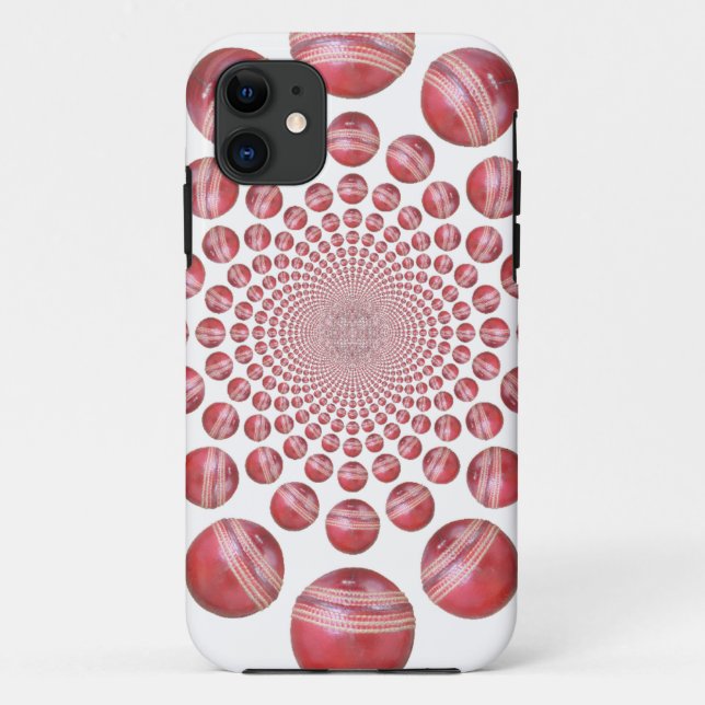 Coques Case-Mate iPhone Crimson Vortex : Belle Balle de Cricket Rouge (Dos)
