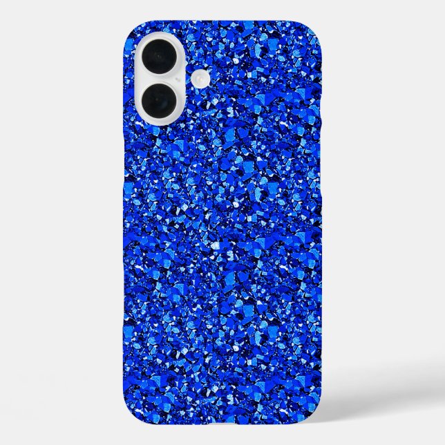Coques Case-Mate iPhone cristal druzy - bleu saphir (Verso)