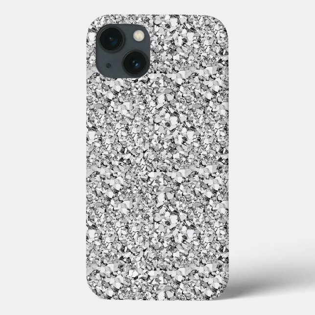 Coques Case-Mate iPhone cristal druzy - couleur or blanc (Verso)