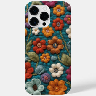 Coque Pour Pour iPhone 14 Pro Max crochet fleurs couverture