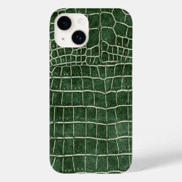 Coque Pour iPhone 14 Crocodile des Faux vertes