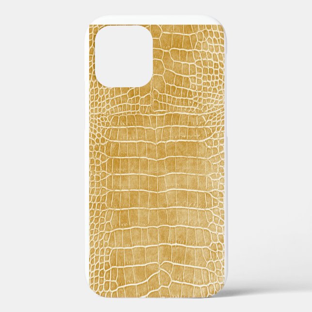 Coques Case-Mate iPhone Crocodile d'or Faux (Verso)