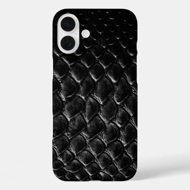 Coques Case-Mate iPhone Crocodile noir moderne (Verso)
