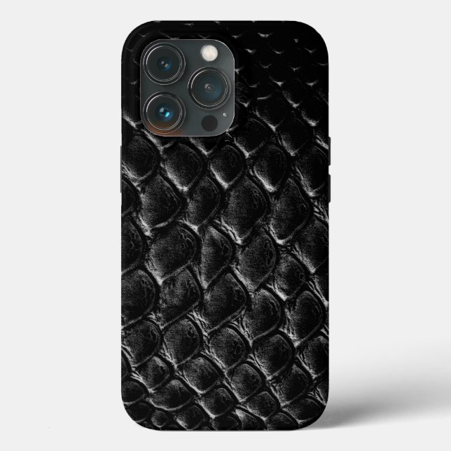 Coques Case-Mate iPhone Crocodile noir moderne (Verso)