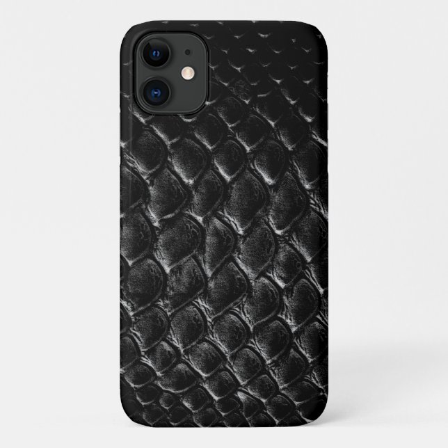 Coques Case-Mate iPhone Crocodile noir moderne (Dos)