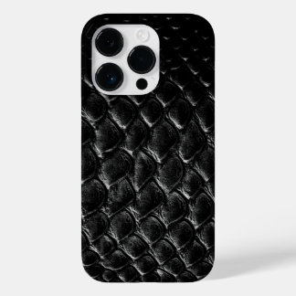 Coque Pour iPhone 14 Pro Crocodile noir moderne