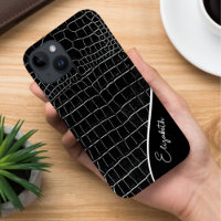 Crocodile noir personnalisé