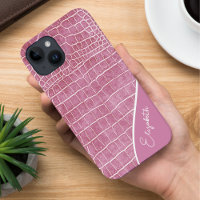 Crocodile rose Personnalisé