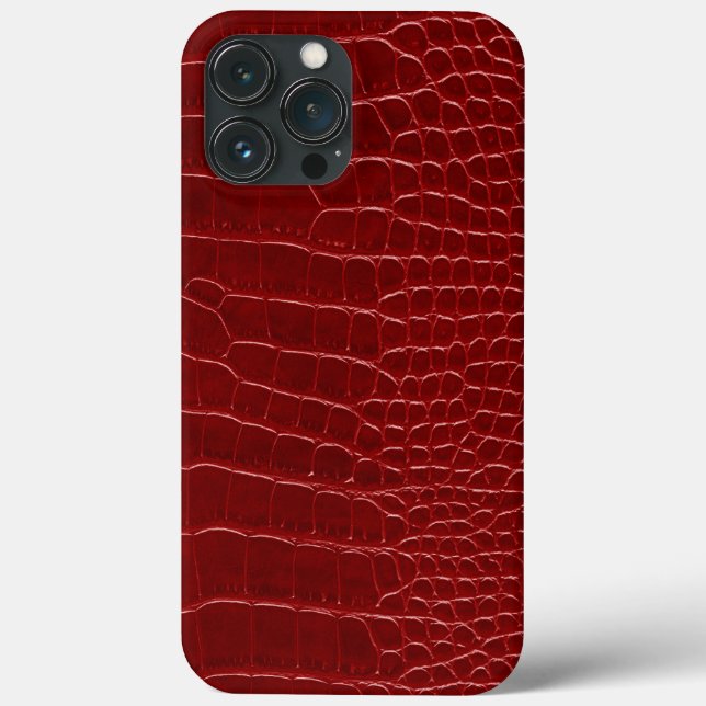 Coques Case-Mate iPhone Crocodile Rouge Moderne (Verso)